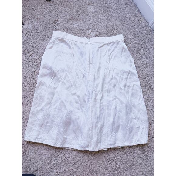 Stella McCartney Silk Mini Skirt Cream Pleated Small Quiet Luxury Old Money Chic - Picture 3 of 15